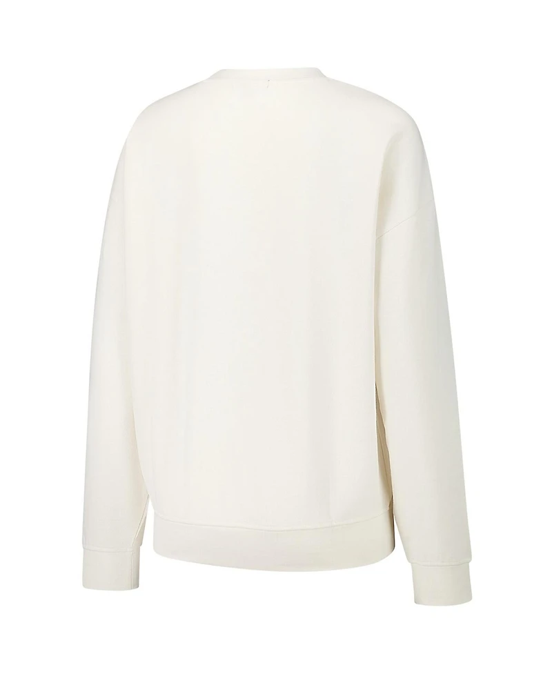 Mitchell & Ness Women's Cream Dallas Cowboys Lightweight 3.0 Logo Pullover Sweatshirt