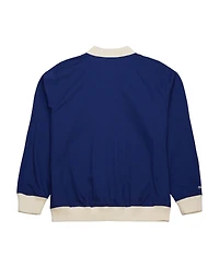 Mitchell & Ness Men's Blue New York Rangers Vintage Coaches Cotton Twill Full-Zip Jacket