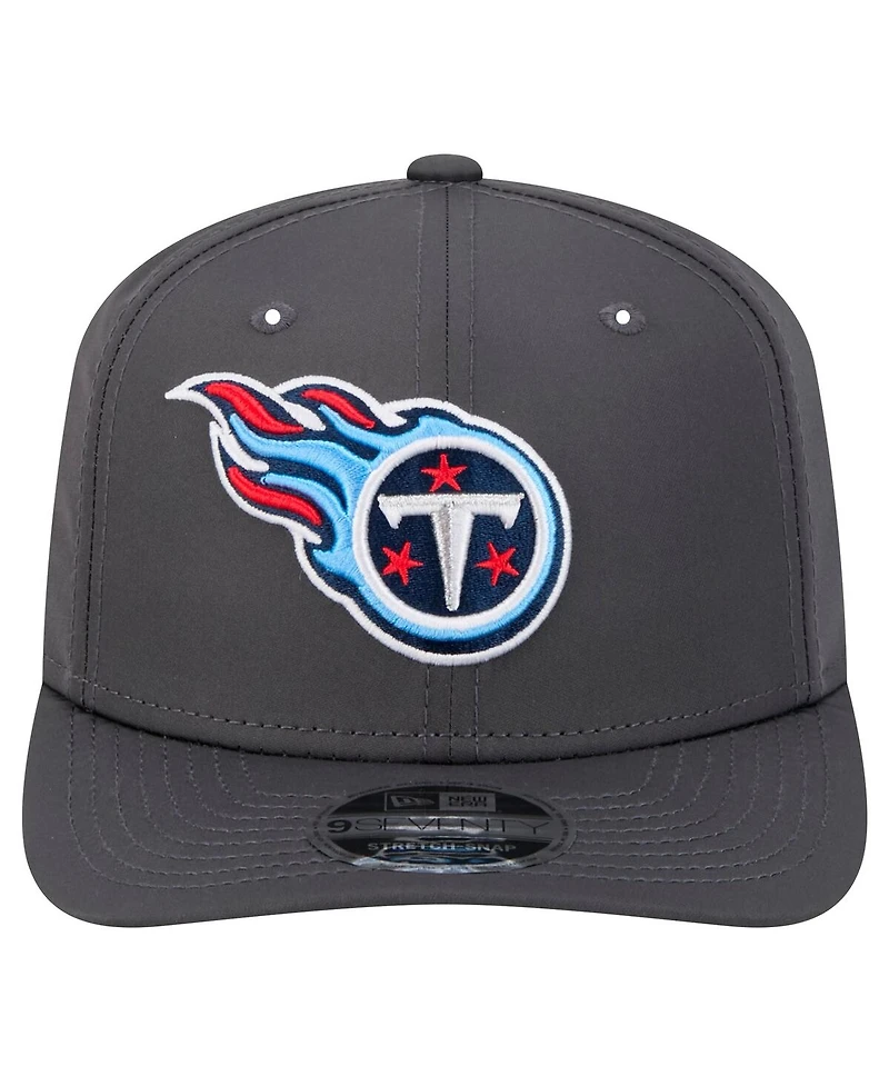 New Era Men's Graphite Tennessee Titans Main 9SEVENTY Stretch Snap Hat