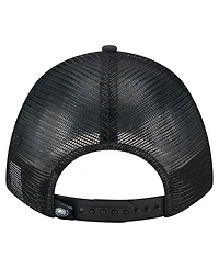 New Era Men's Black Philadelphia Eagles Active Minimalist M-Crown A-Frame 9FORTY Adjustable Hat