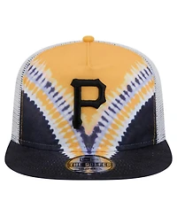 New Era Men's Pittsburgh Pirates Tie-Dye Golfer Trucker Adjustable Hat
