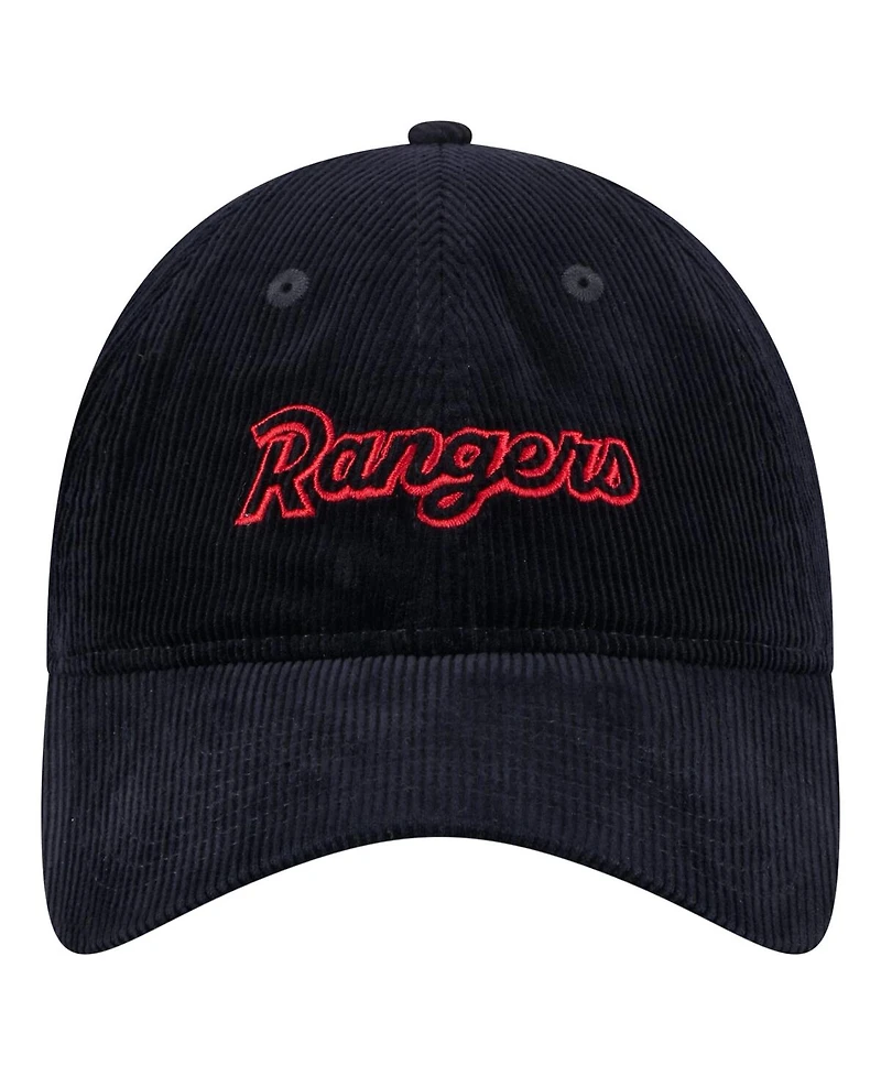 New Era Women's Dark Blue Texas Rangers Corduroy 9TWENTY Adjustable Hat