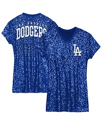 Outerstuff Big Boys and Girls Royal Los Angeles Dodgers V-Neck Sequin Dress