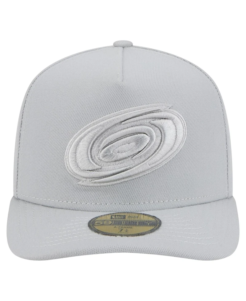 New Era Men's Gray Carolina Hurricanes Color Pack A-Frame 59FIFTY Fitted Hat