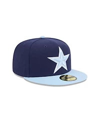 New Era Men's Navy/Light Blue Dallas Cowboys Color Pack Two-Tone 59FIFTY Fitted Hat