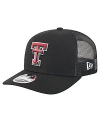 New Era Men's Black Texas Tech Red Raiders Primary 9SEVENTY Trucker Stretch Snap Hat
