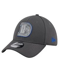 New Era Men's Graphite Denver Broncos Throwback Logo Main 39THIRTY Flex Hat