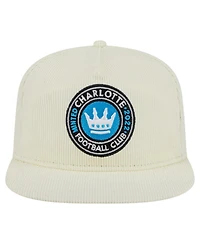New Era Men's Cream Charlotte Fc 2025 Kickoff Snapback Golfer Hat