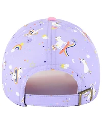'47 Brand Girls Preschool Lavender Los Angeles Chargers Unicorn Clean Up Adjustable Hat