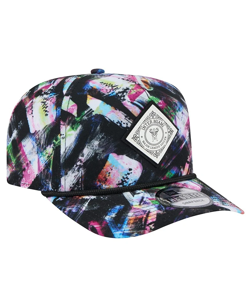New Era Men's Black Inter Miami Cf Golfer Adjustable Hat