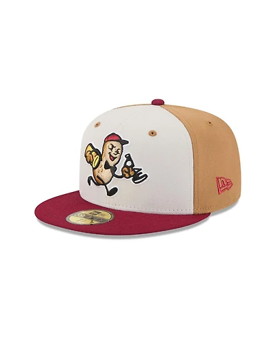 New Era Men's Light Beige Montgomery Biscuits Theme Nights 59FIFTY Fitted Hat