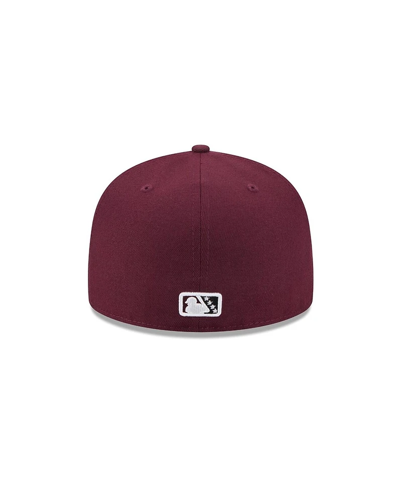 New Era Men's Maroon Fayetteville Woodpeckers Theme Nights 59FIFTY Fitted Hat