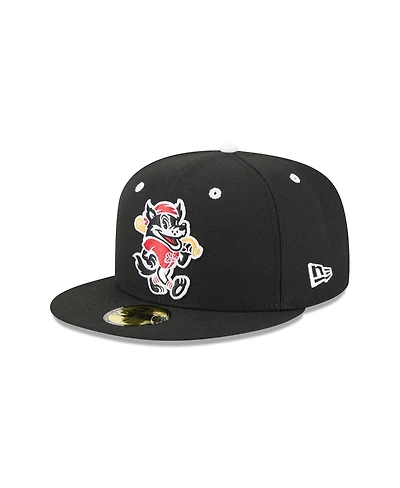 New Era Men's Black Erie SeaWolves Theme Nights 59FIFTY Fitted Hat