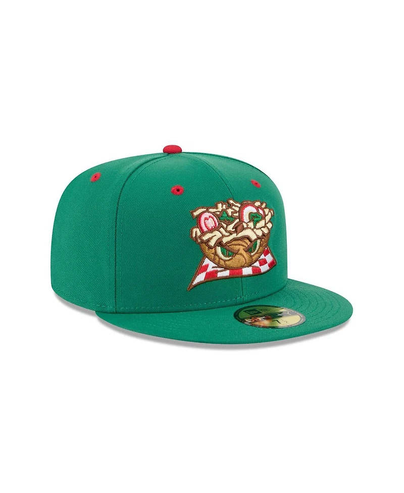 New Era Men's Green Akron RubberDucks Theme Nights 59FIFTY Fitted Hat