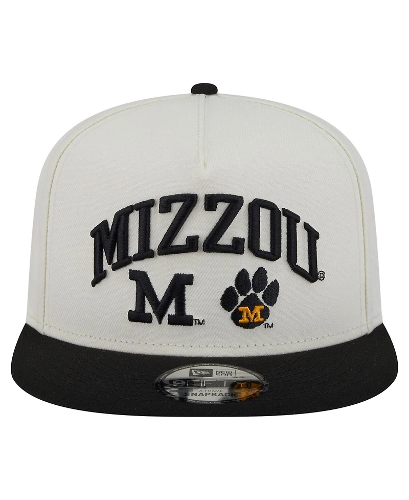 New Era Men's White Missouri Tigers Collegiate 9FIFTY A-Frame Snapback Hat