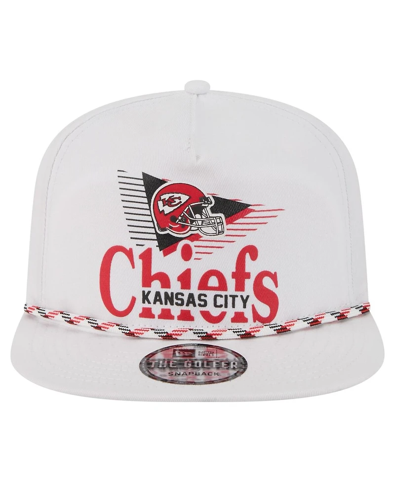 New Era Men's White Kansas City Chiefs Collide Golfer Snapback Hat
