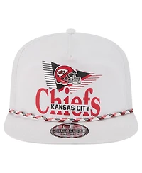 New Era Men's White Kansas City Chiefs Collide Golfer Snapback Hat