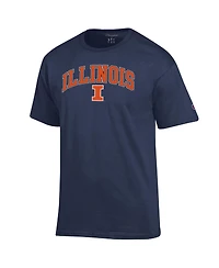 Champion Men's Navy Illinois Fighting Illini Arch Over Logo T-Shirt