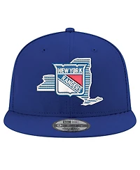 New Era Men's Blue New York Rangers State Pride 9FIFTY Snapback Hat
