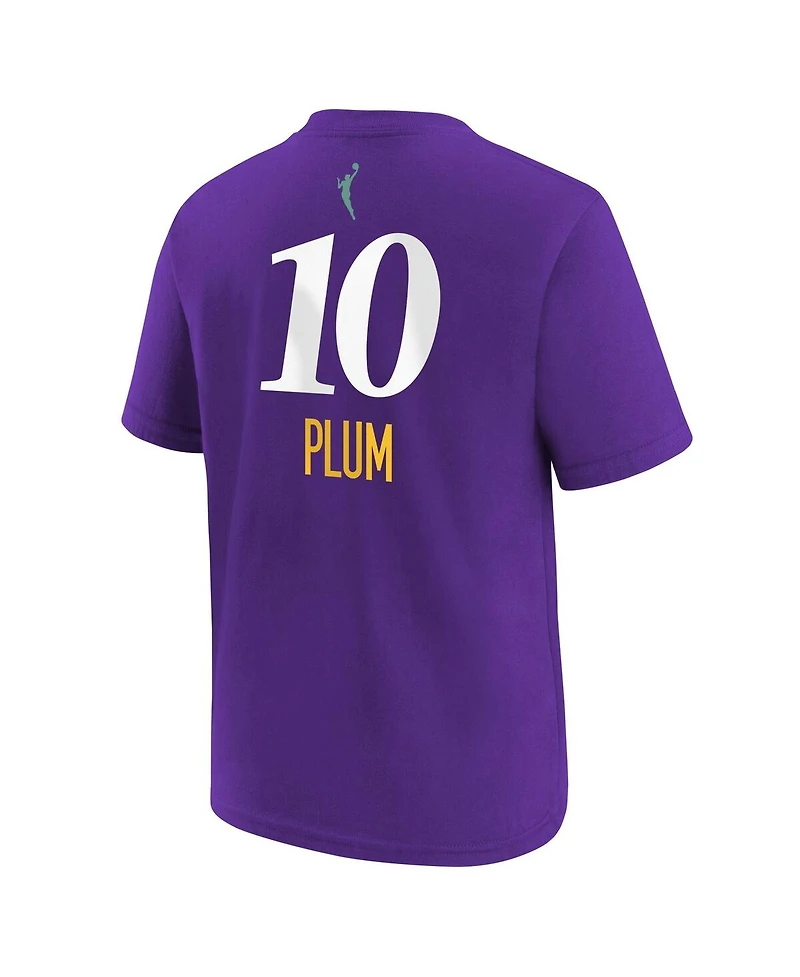 Nike Big Boys and Girls Kelsey Plum Purple Los Angeles Sparks Explorer Edition Name Number T-Shirt