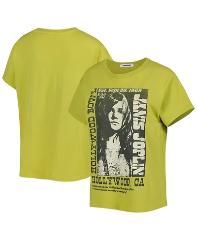 Daydreamer Women's Green Janis Joplin Graphic Tour T-Shirt