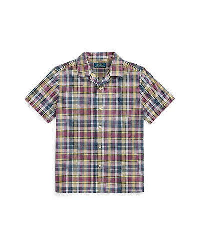 Polo Ralph Lauren Big Boys Plaid Camp Shirt