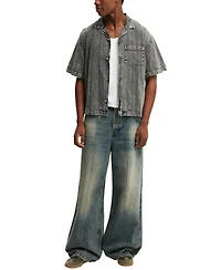 Cotton On Men's Washed Box Fit Short Sleeve Shirt