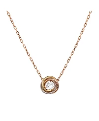 Pre-Owned Cartier Trinity Diamond Pendant Necklace 18K Tricolor Gold and Diamond