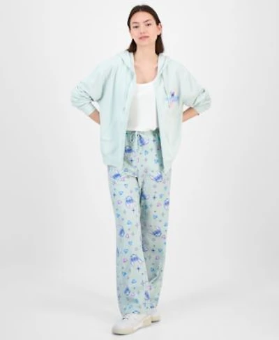 Disney Juniors Stitch Full Zip Hoodie Stitch Allover Print Drawstring Pants