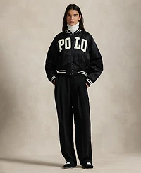 Polo Ralph Lauren Women's Logo Satin Bomber Jacket