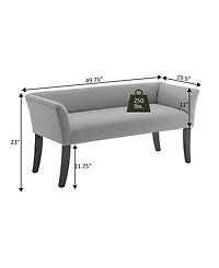 Convenience Concepts 19.5" Designs4Comfort Ella Entryway Window Accent Seating Bench
