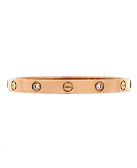 Pre-Owned Cartier Love 4 Diamond Bracelet 18K Rose Gold with Diamonds
