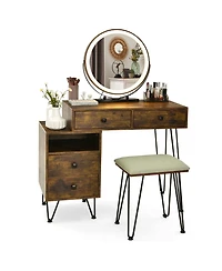 Modern Dressing Table with Storage Cabinet