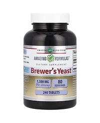 Amazing Nutrition Brewers Yeast Tablets - 7.5 Grain Capsule 500mg 240 Tablets