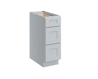Casainc W12" X H34.5" D24" Kitchen Cabinet Floor Base With 3 Drawers