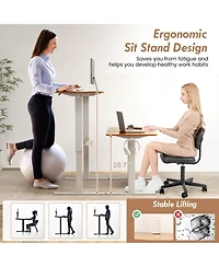 55 x 24 Inches Sit Stand Home Office Desk with 3 Memory Height Settings