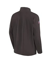 Nike Men's Brown Cleveland Browns Sideline Coach Half-Zip Jacket