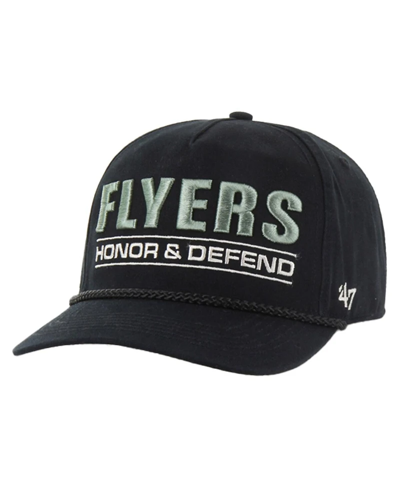 '47 Brand Men's Black Philadelphia Flyers Oht Military Appreciation Homeland Honor and Defend Hitch Adjustable Hat