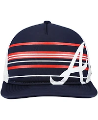 New Era Men's Navy Atlanta Braves A-Frame Trucker 9FIFTY Snapback Hat