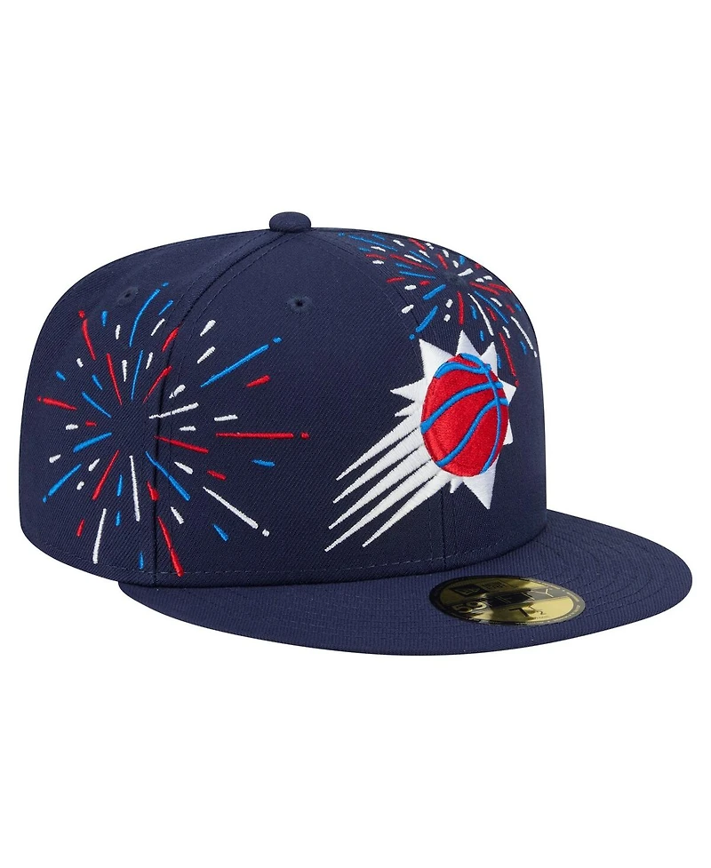 New Era Men's Navy Phoenix Suns Americana Fireworks 59FIFTY Fitted Hat