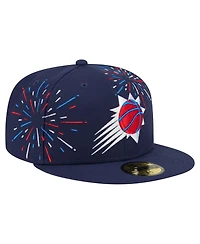 New Era Men's Navy Phoenix Suns Americana Fireworks 59FIFTY Fitted Hat