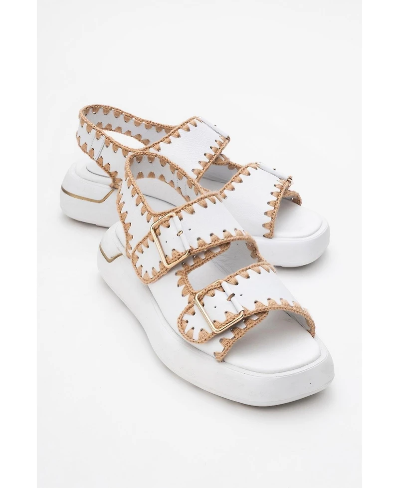 Douro Braided Rope Strap Leather Sandal (Women)