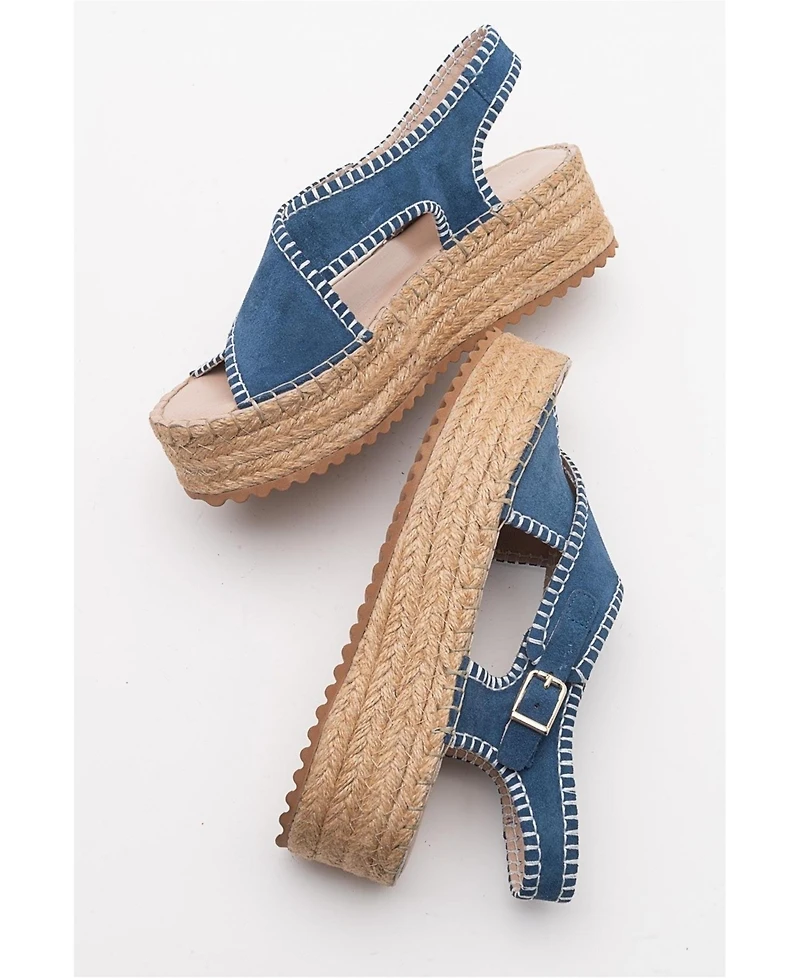 Forever & Always Shoes Bellezza Leather Platform Sandals