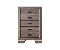 Kings Brand Furniture Kerry Wood 5-Drawer Chest, Brown
