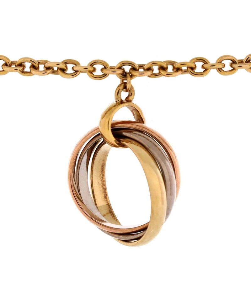 Pre-Owned Cartier Trinity Charm Chain Bracelet 18K Tricolor Gold