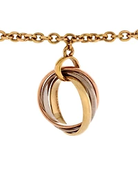 Pre-Owned Cartier Trinity Charm Chain Bracelet 18K Tricolor Gold