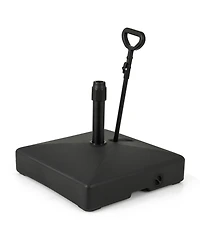 Mobile Patio Umbrella Base Water Sand Fillable Market Table Umbrella Stand with 3 Wheels