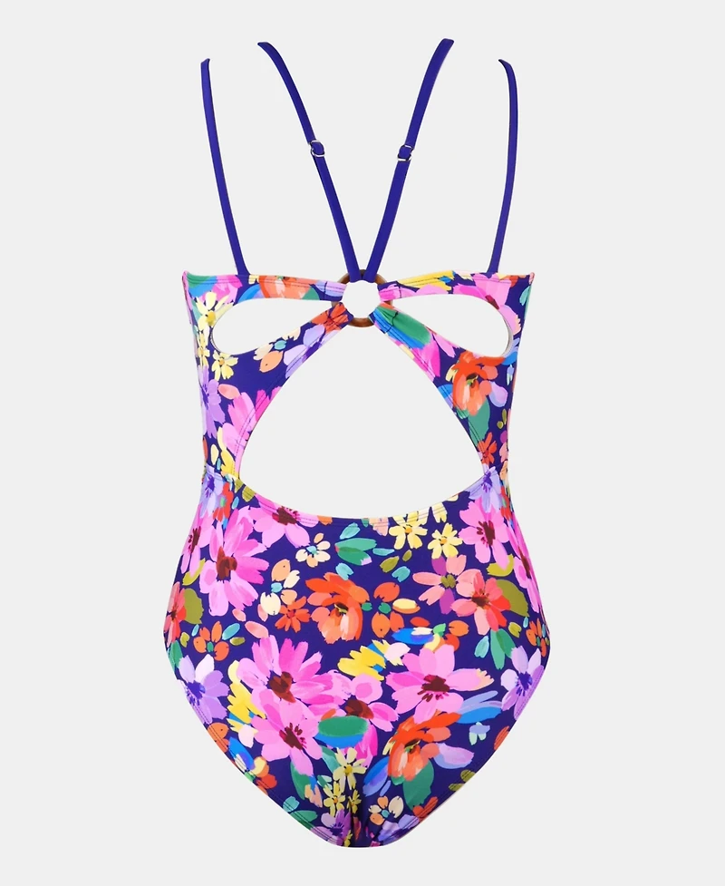 Cupshe Women's Ditsy & Petals Tummy Control One-Piece