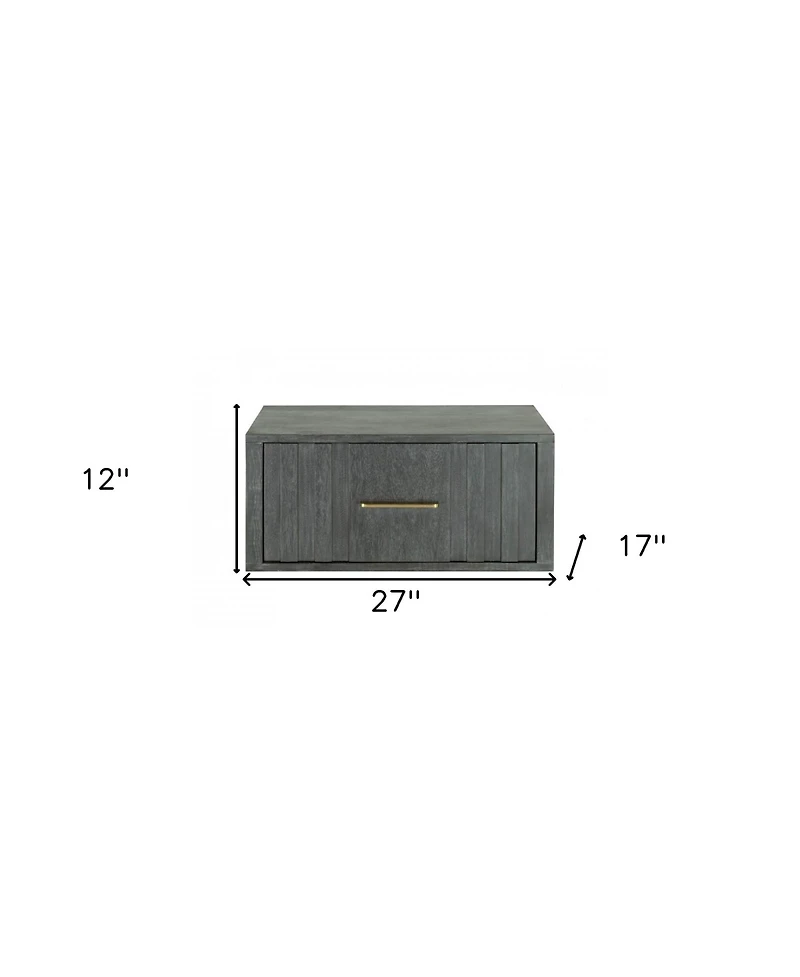 Low One Drawer Nightstand for Bedroom Small Bedside Table with Storage