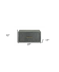 Low One Drawer Nightstand for Bedroom Small Bedside Table with Storage